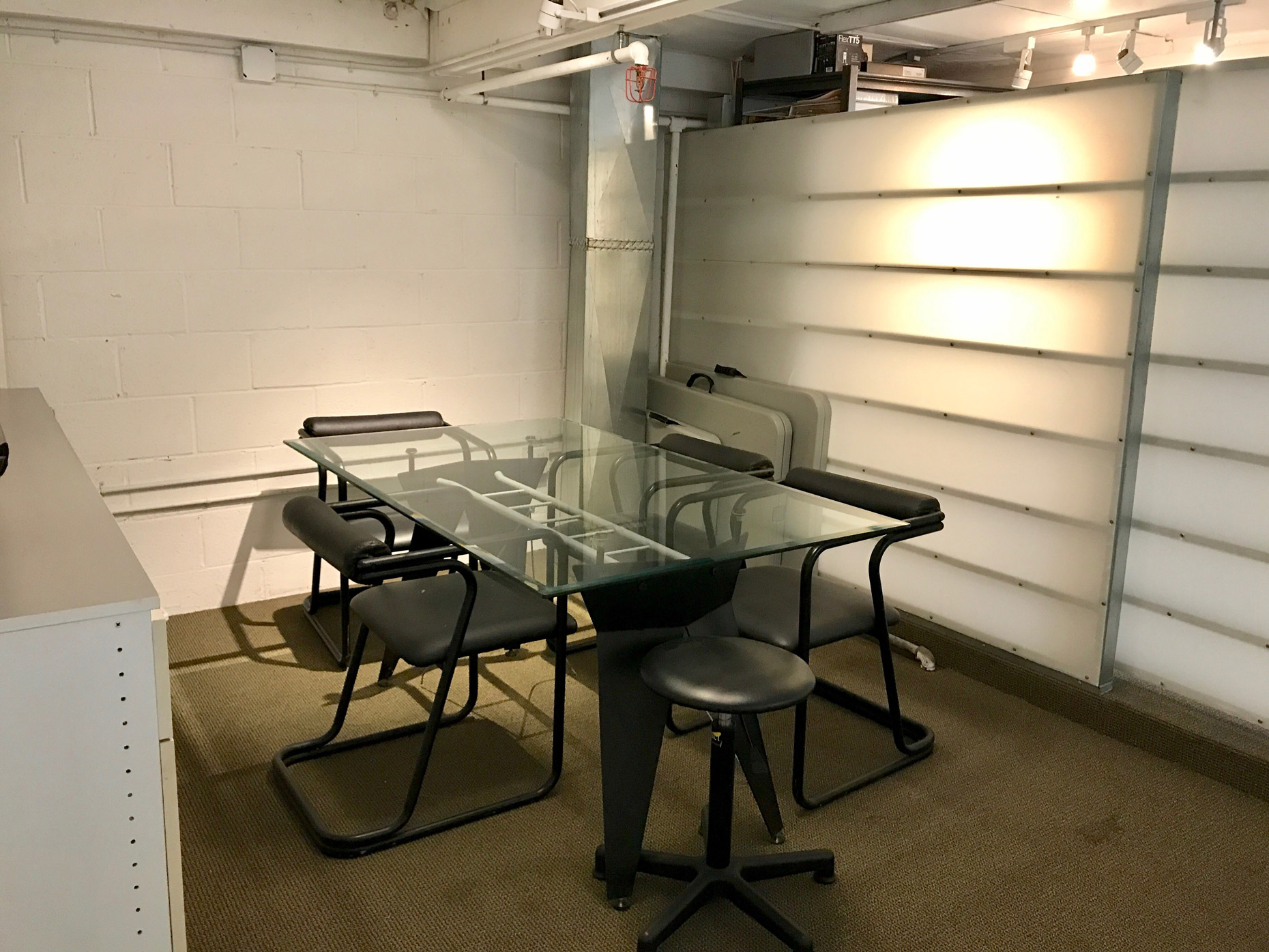 Private Conference Room with chairs and glass table includes fast WiFi